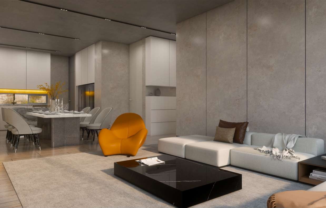 Hillside retreat residence